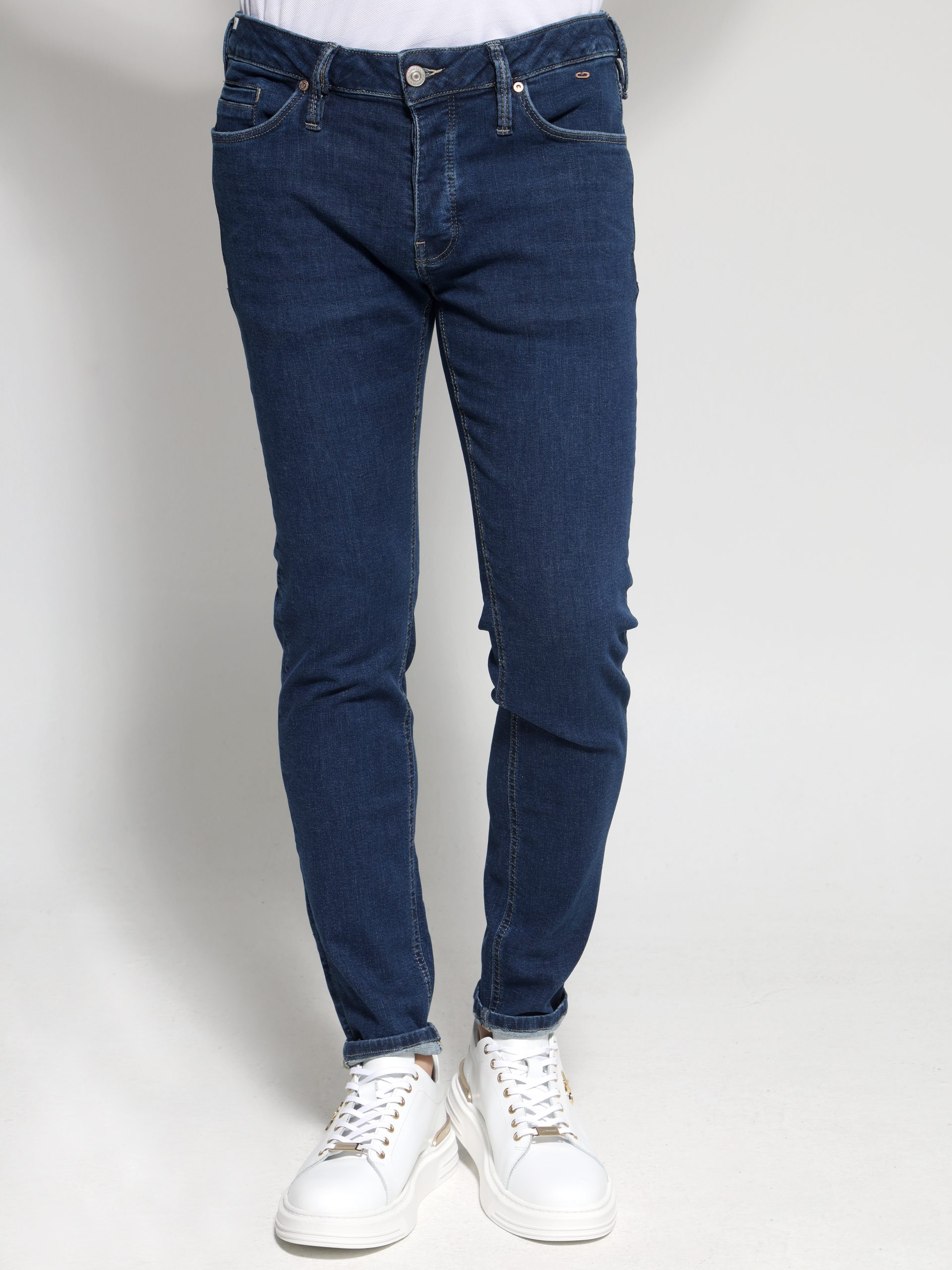 1X9A2229 Ανδρικό Jean Παντελόνι Πεντάτσεπο 40-180 Μπλε - Image 1