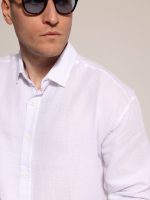 Ανδρικό Λινό Πουκάμισο 80-207 Λευκό - Image 2