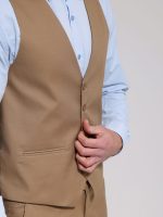 Ανδρικό Γιλέκο Με Κουμπάκια DOMENICO 9422 Καμηλό - Image 2