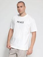 Ανδρικό Oversized T-shirt BUTTERFLY EFFECT 10-729 Λευκό - Image 2