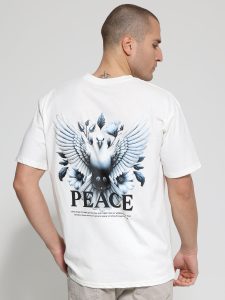 Ανδρικό Oversized T-shirt BUTTERFLY EFFECT 10-729 Λευκό