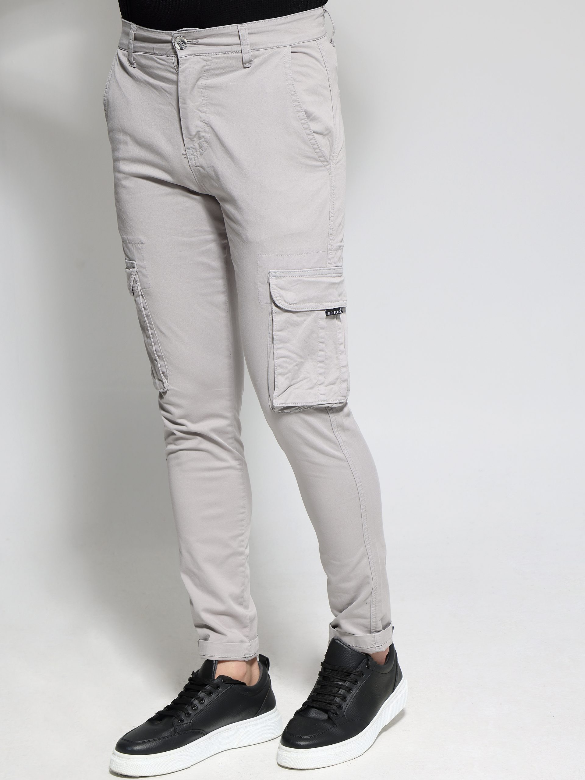 1X9A3956 Ανδρικό Παντελόνι Cargo BLACKZI 88-165 Γκρι Ανοιχτό - Image 1