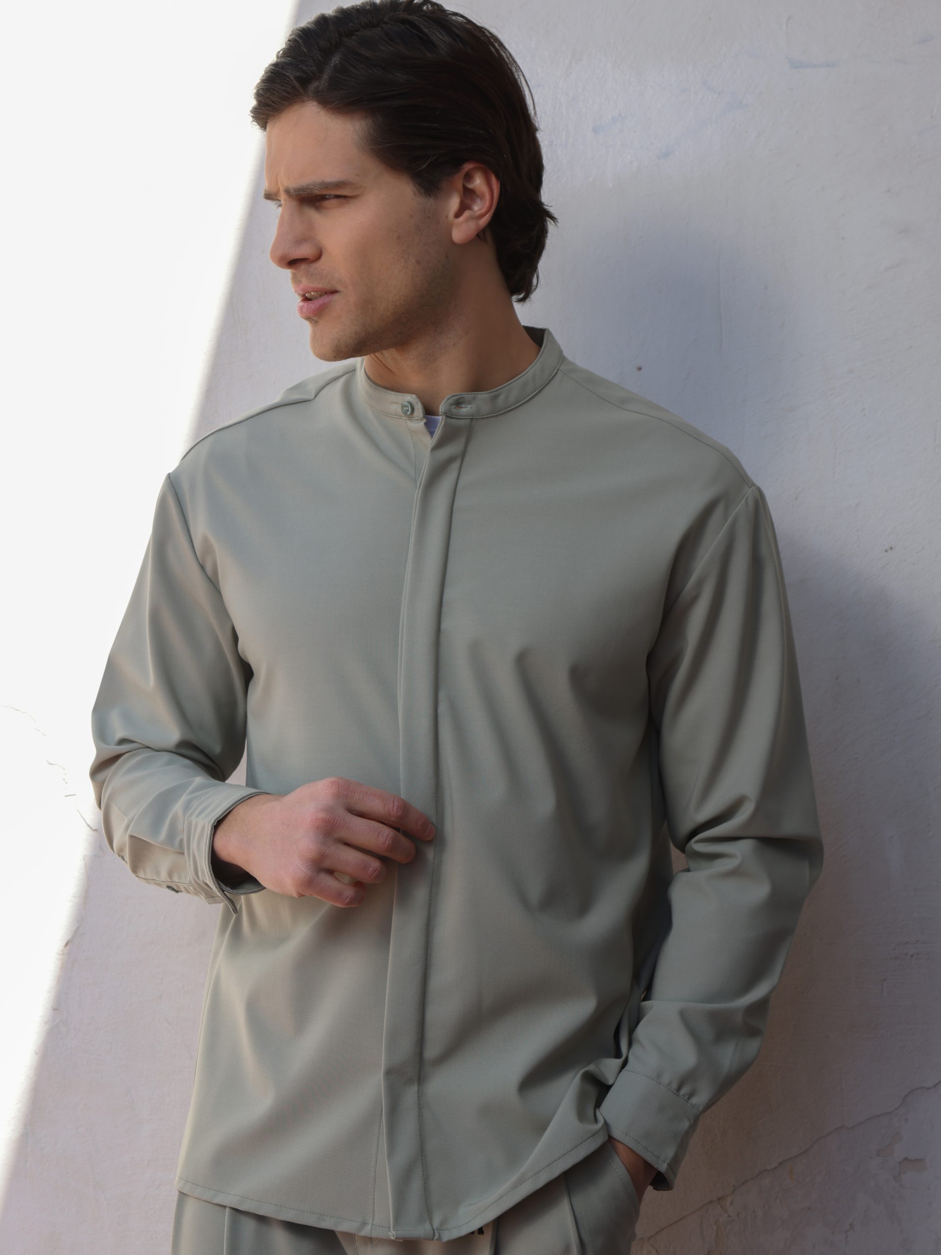 1X9A6898 Ανδρικό Πουκάμισο Oversize LORO 2704 Φυστικί - Image 1