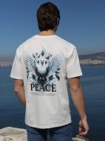 Ανδρικό Oversized T-shirt BUTTERFLY EFFECT 10-729 Λευκό - Image 4