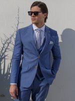 Ανδρικό Κοστούμι Με Γιλέκο MACEO 1620 Indigo