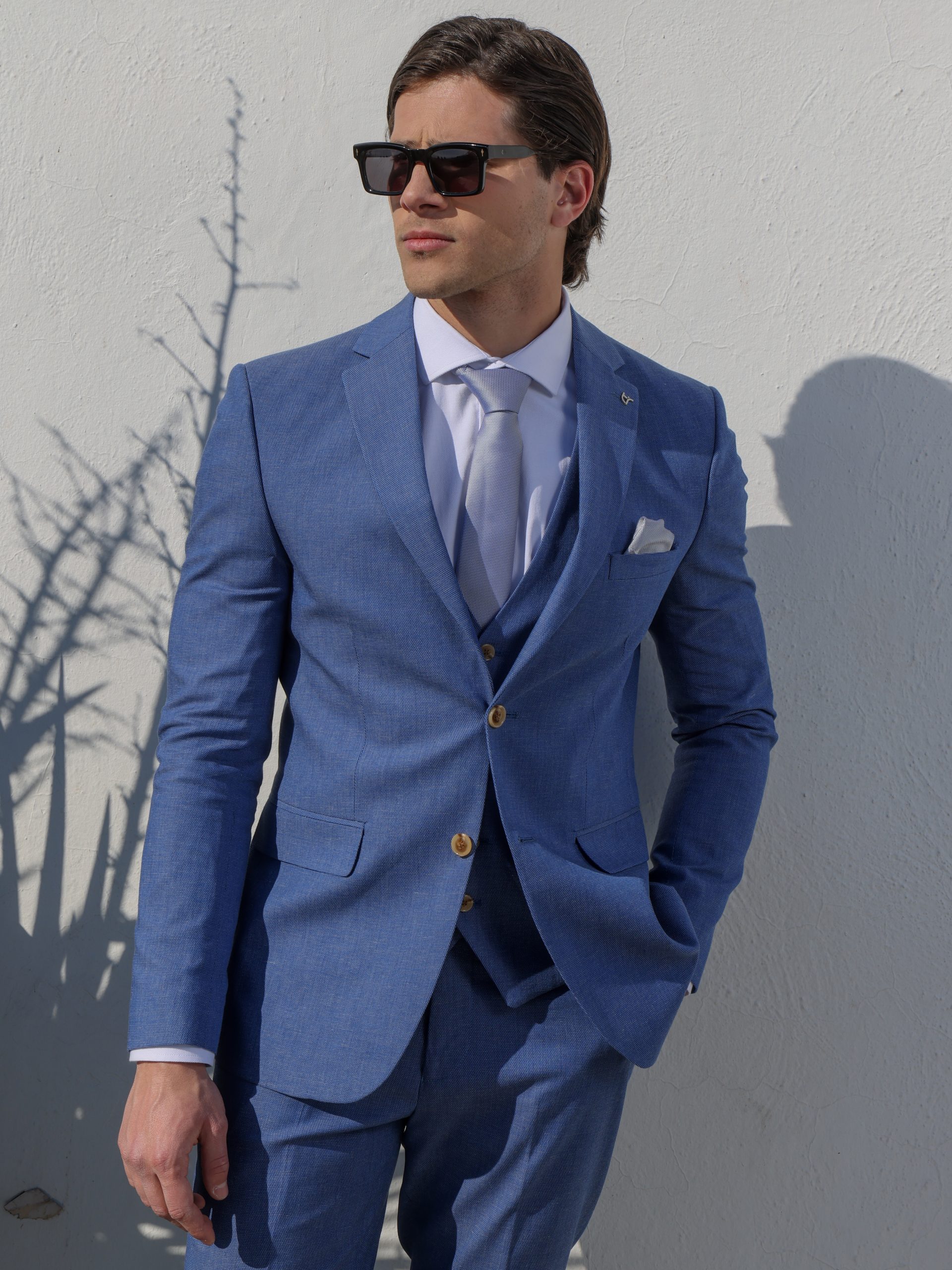 1X9A7903 Ανδρικό Κοστούμι Με Γιλέκο MACEO 1620 Indigo - Image 1