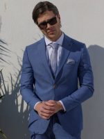 Ανδρικό Κοστούμι Με Γιλέκο MACEO 1620 Indigo - Image 4