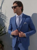 Ανδρικό Κοστούμι Με Γιλέκο MACEO 1620 Indigo - Image 5