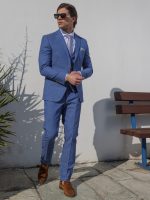 Ανδρικό Κοστούμι Με Γιλέκο MACEO 1620 Indigo - Image 3