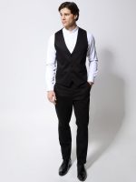 Ανδρικό Γιλέκο Με Κουμπάκια ADAN 9432 Μαύρο - Image 4