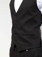 Ανδρικό Γιλέκο Με Κουμπάκια ADAN 9432 Μαύρο - Image 2