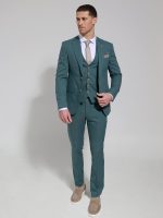 Ανδρικό Κοστούμι Με Γιλέκο BENITO 33-1619 Πράσινο