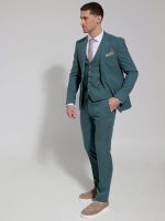 Ανδρικό Κοστούμι Με Γιλέκο BENITO 33-1619 Πράσινο - Image 4