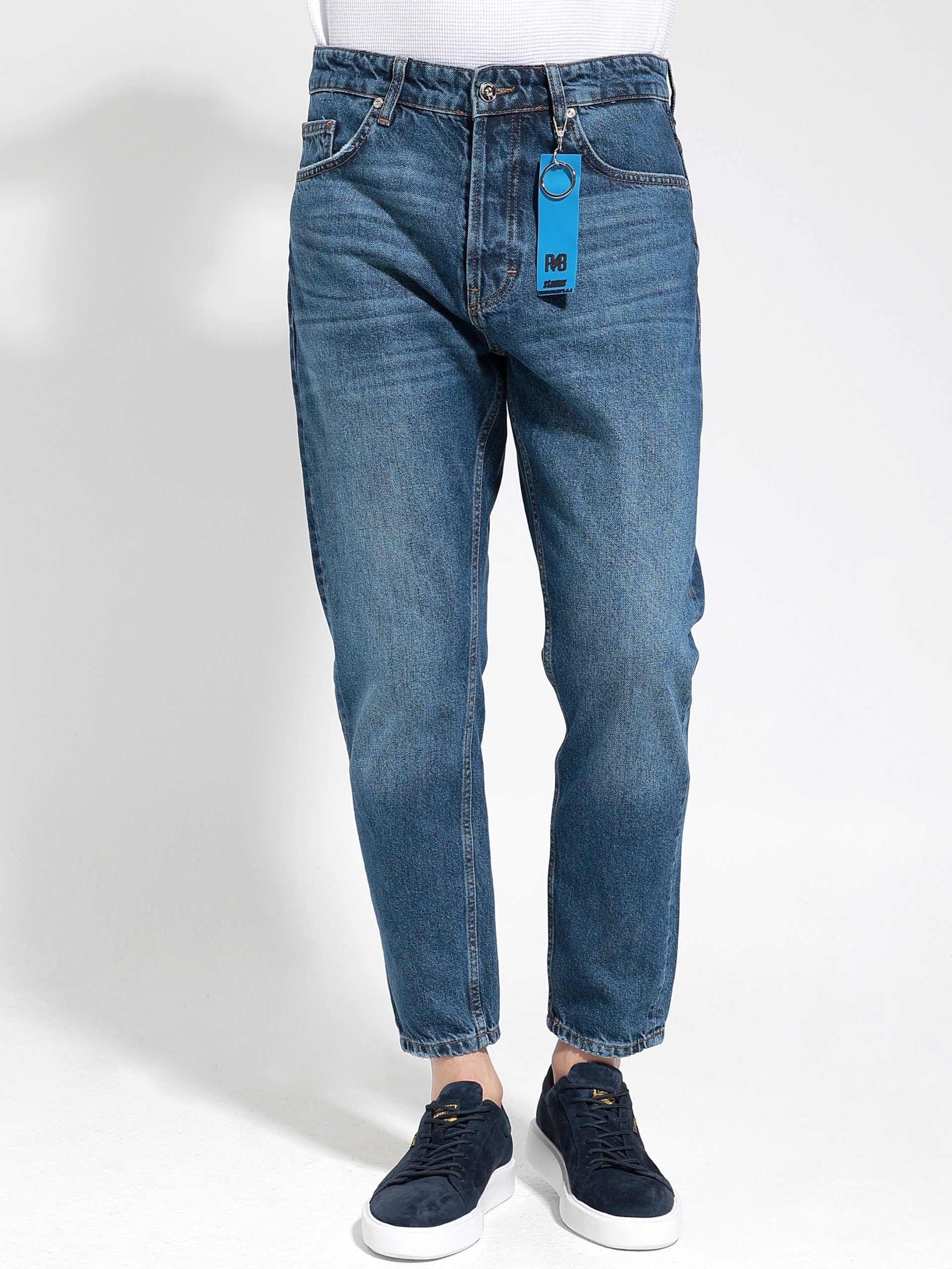 4S0A2098 Ανδρικό Jean Παντελόνι Πεντάτσεπο 40-183 Μπλε - Image 1