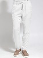 Λινό Φορμοπαντέλονο Με Κορδόνι BALI 4611 Λευκό