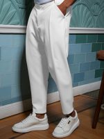 Παντελόνι Με Λάστιχο 7/8 LUIGI 210-951 Λευκό - Image 4