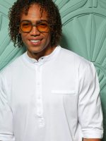 Ανδρικό T-shirt Με Κουμπάκια LUCA 270-221 Λευκό - Image 4