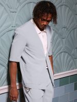 Ανδρικό Σακάκι Με Κοντό Μανίκι ENRICO 260-958 Sky Blue