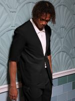 Ανδρικό Σακάκι Με Κοντό Μανίκι ENRICO 260-958 Μαύρο - Image 2