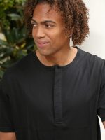 Ανδρικό T-shirt Με Κρυφά Κουμπιά LUCADI 270-210 Μαύρο - Image 2