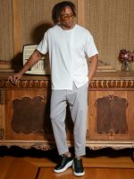 Ανδρικό T-shirt Oversize PONTE 270-314 Λευκό - Image 4