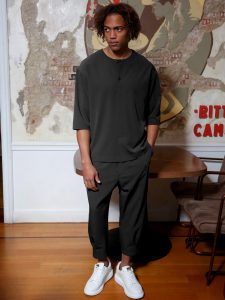 Παντελόνι Με Λάστιχο 7/8 VALERIO 210-957 Μαύρο