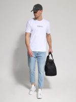 Ανδρικό Βαμβακερό T-shirt FIGARO 33-207081 Λευκό - Image 3