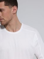 Ανδρικό Oversize T-Shirt Με Ιδιαίτερη Πλέξη OSCAR 207066 Λευκό - Image 2