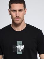 Ανδρικό Βαμβακερό T-shirt DOROTEO 207078 Μαύρο - Image 4