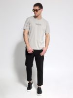 Ανδρικό Βαμβακερό T-shirt FIGARO 33-207081 Γκρι - Image 4