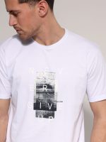 Ανδρικό Βαμβακερό T-shirt ELMO 207077 Λευκό - Image 3