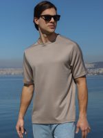 Κοντομάνικο Oversize Μπλουζάκι DIEGO 207068 Μόκα - Image 3