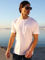 Ανδρικό T-shirt Με Κρυφά Κουμπιά LUCADI 270-210 Λευκό - Image 2