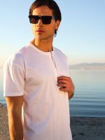 Ανδρικό T-shirt Με Κρυφά Κουμπιά LUCADI 270-210 Λευκό - Image 4