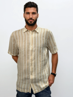 Λινό Πουκάμισο Relax-Fit CLAUDIO 33-7511 Μπεζ
