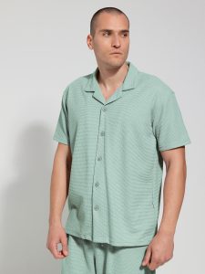 Ανδρικό Μπλουζάκι-Πουκάμισο Με Κουμπιά Moreto 706018 Μέντα