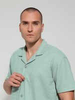 Ανδρικό Μπλουζάκι-Πουκάμισο Με Κουμπιά Moreto 706018 Μέντα - Image 3