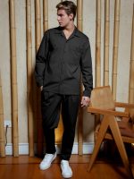 Ανδρικό Σακάκι-Πουκάμισο Over GIULIO 260-954 Μαύρο - Image 2