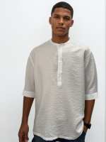 Ανδρική Πουκαμίσα 3/4 Μανίκι Slim-fit FABIAN 33-7509 Λευκό - Image 2