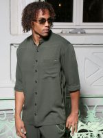 Πουκάμισο Μανίκι 3/4 Slim-fit VITO 250-956 Χακί - Image 3