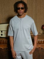 Oversize T-shirt Με Κρυφά Κουμπάκια CICCO 270-955 Γκρι