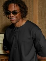 Oversize T-shirt Με Κρυφά Κουμπάκια CICCO 270-955 Μαύρο