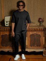 Oversize T-shirt Με Κρυφά Κουμπάκια CICCO 270-955 Μαύρο - Image 2