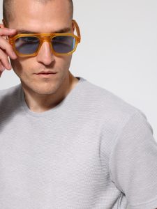 Ανδρικό T-shirt Με Ιδιαίτερη Πλέξη Moreto 207018 Γκρι