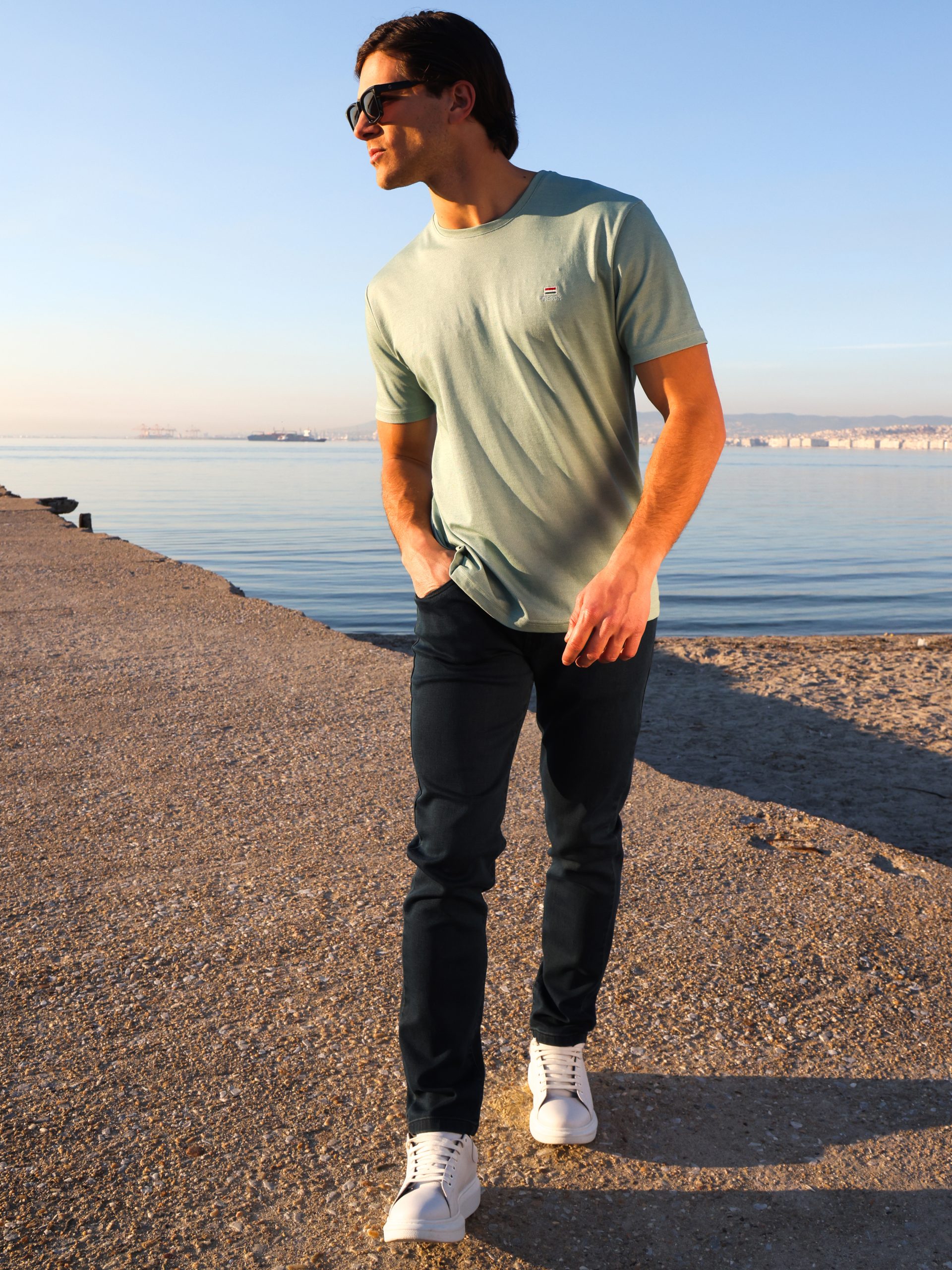 1X9A8351 Ανδρικό Παντελόνι Jean Με Φερμουάρ 6271 Blue - Image 1