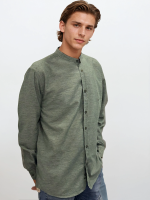 Ανδρικό Βαμβακερό Πουκάμισο 33-7514 Green - Image 2