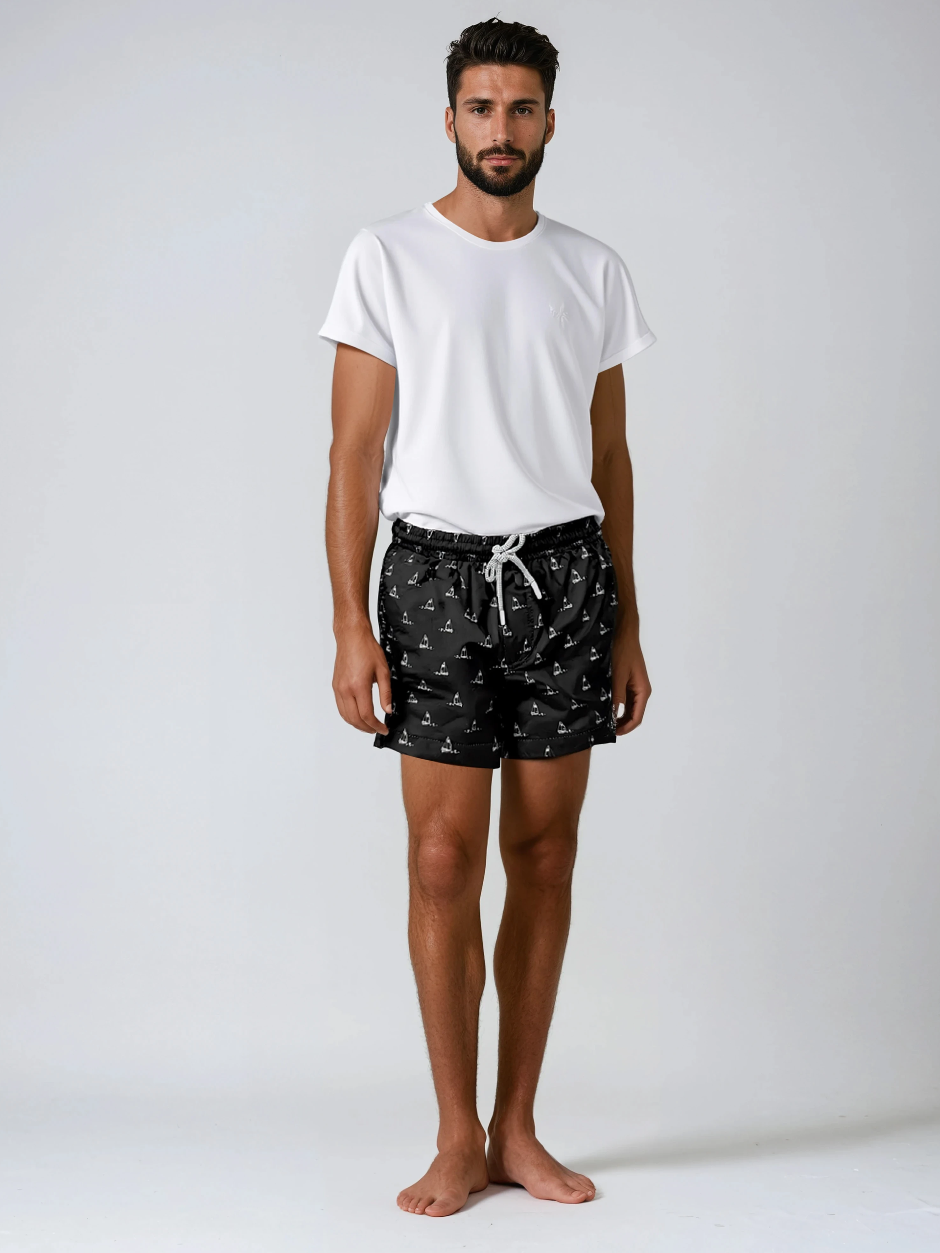 ;2-Top_01_male_front-Oliver-Studio Ανδρικό Μαγιό Σορτς Quick Dry 70-71 Μαύρο - Image 1