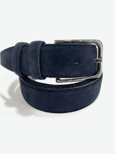 Ανδρική Ζώνη Suede 33-6036 Μπλε