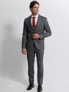 Ανδρικό Κοστούμι Με Γιλέκο HANK 2031 Γκρι