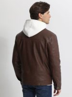 Ανδρικό Jacket Eco-Leather Μπουφάν SILA 2178 Καφέ - Image 4